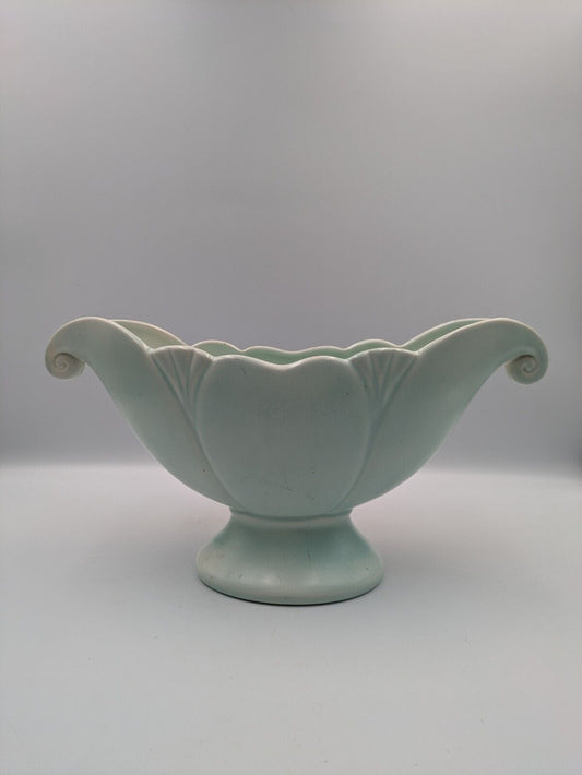 Arthur Wood Vintage Pastel Green Mantle Vase two-handled 1950s Retro Pottery Vgc