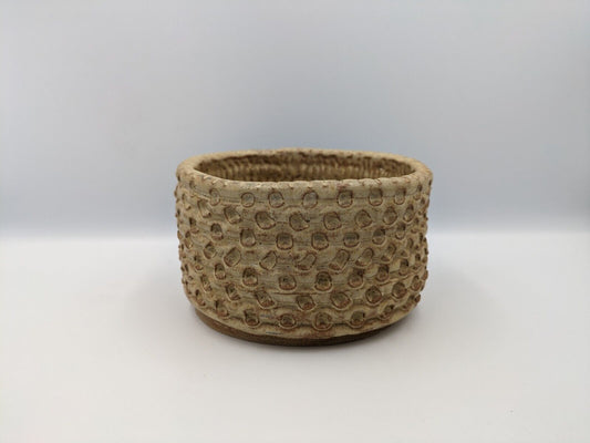 Signed Diane Widdowson Studio Pottery Art Bowl Plant Pot Planter Patterned Vtg 