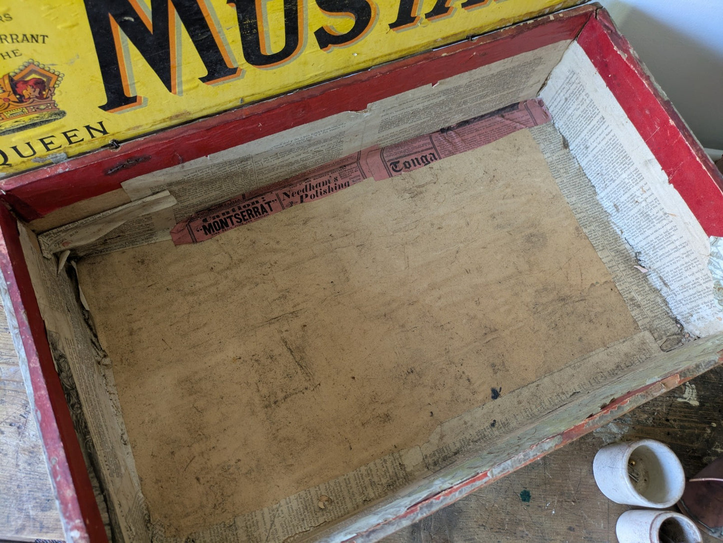 Rare Antique Colman's Mustard Crate 1890 Box Advertising Packaging Vintage Prop