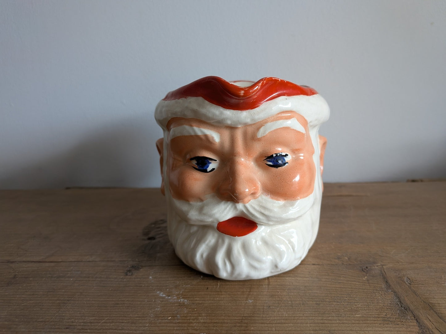 Vintage c.1950s Birds Custard Jug Father Christmas Jug Pitcher Serving Retro Old
