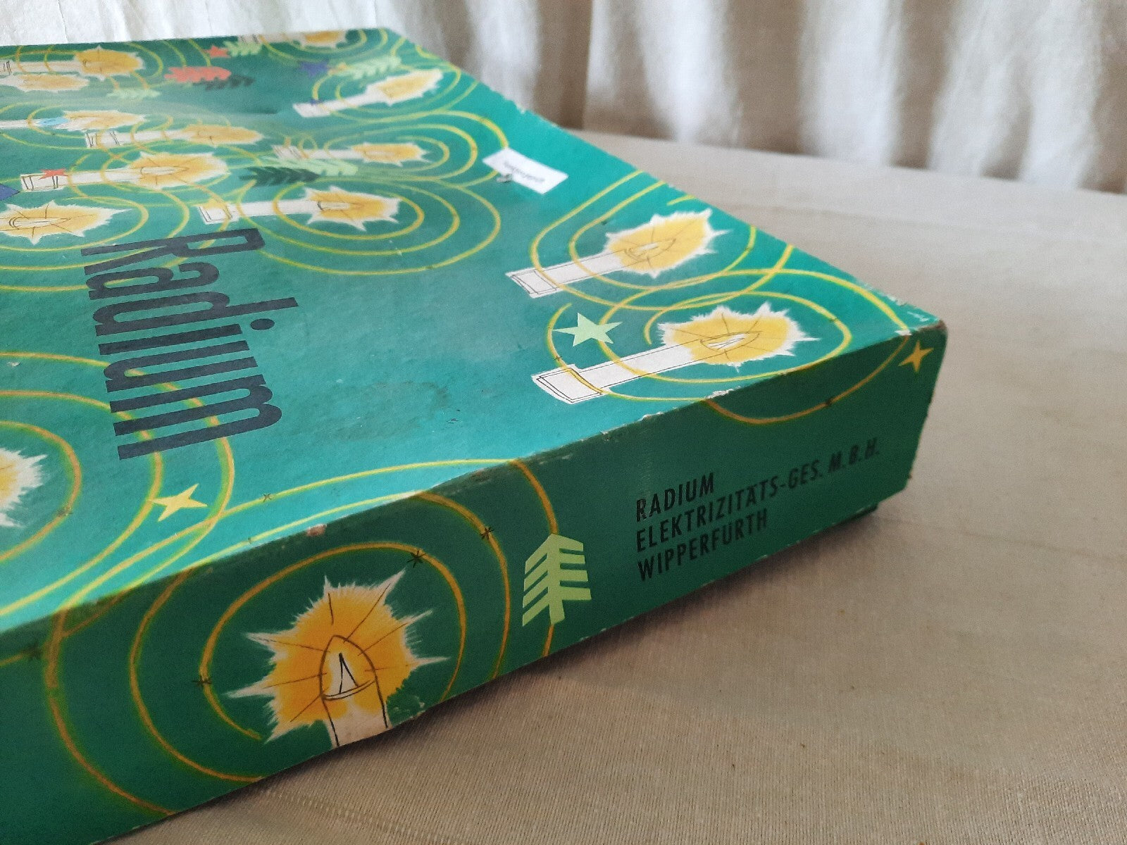 RARE VINTAGE RADIUM GERMAN FAIRY CANDLE XMAS CHRISTMAS TREE LIGHTS ORIGINAL BOX
