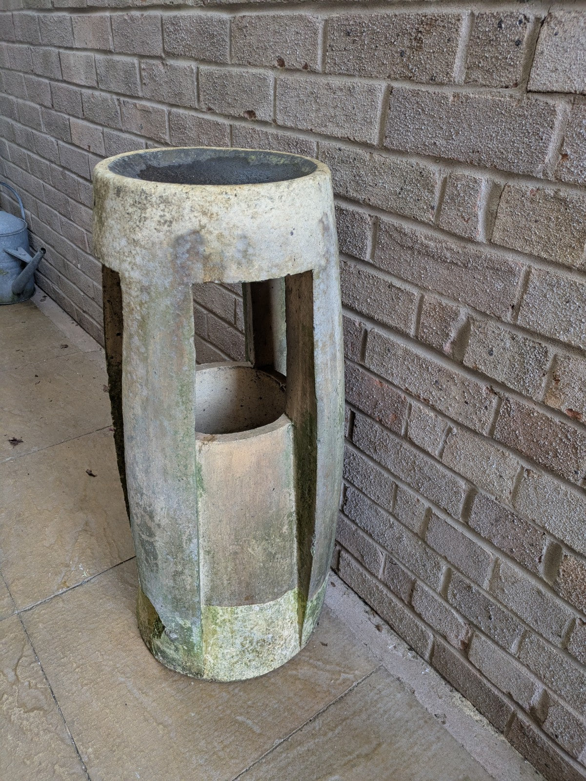 chimney pot Bird Feeder bath Fawcett Patent Down Draught Preventing Chimney Pot