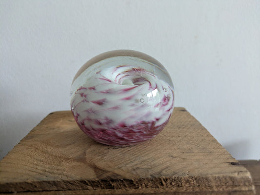 Vintage Jersey Glass Blower Art Glass Paperweight Swirl Design Handmade Ornament