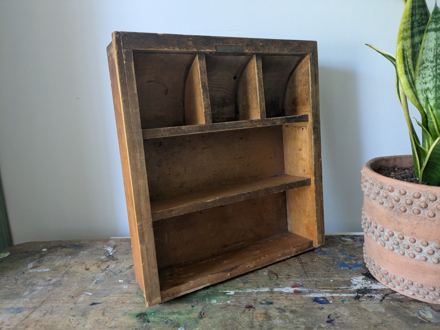 Vintage Antique Cash Till Register Oak Wood Drawer Coin Money Notes Bank Slots