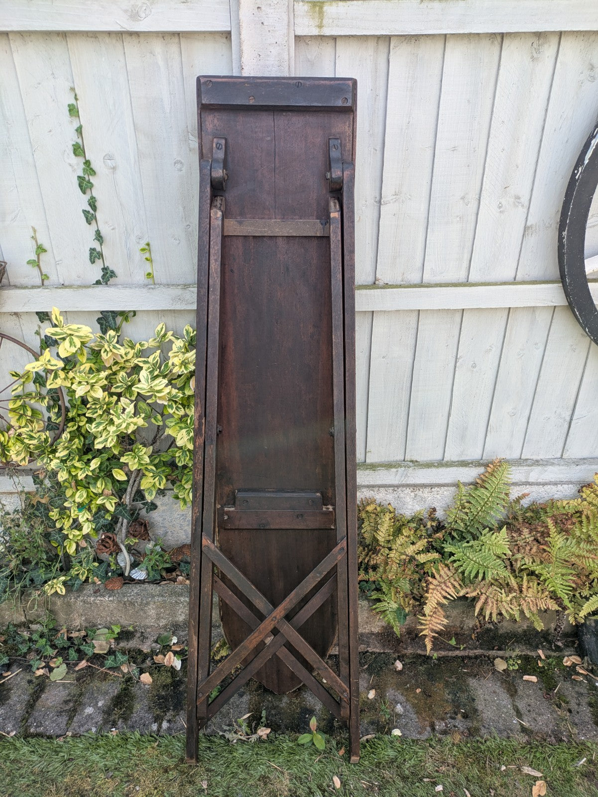 Antique Wooden Vintage Ironing Board Retro Prop TV Film Laundry Washing Iron Old