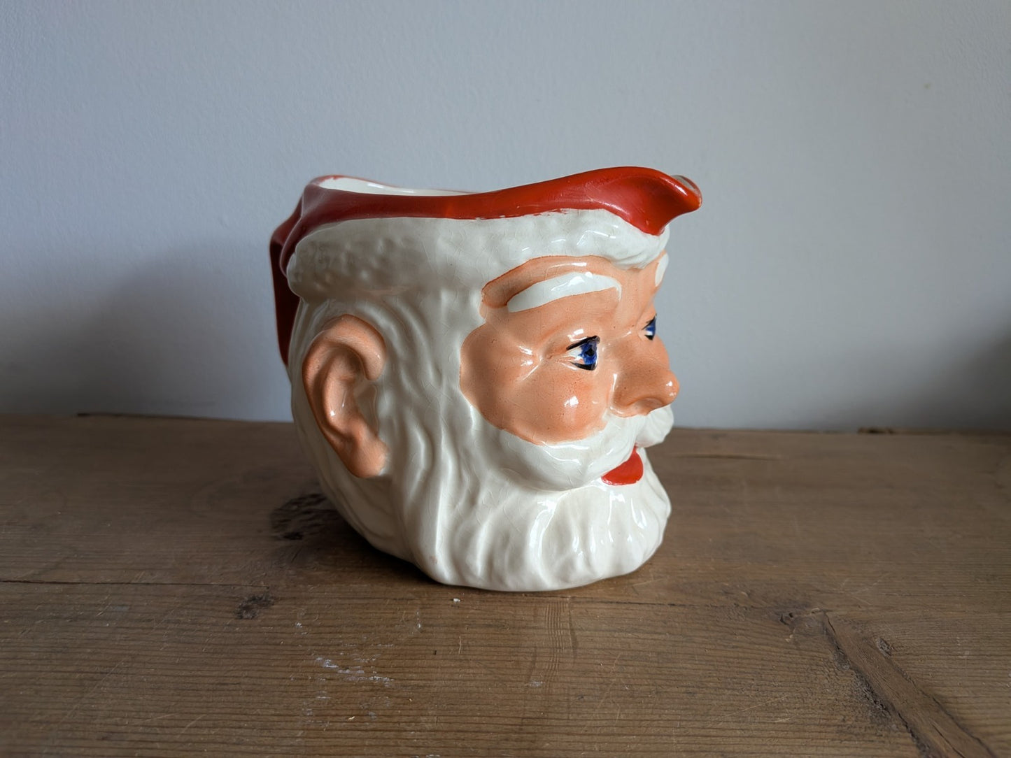 Vintage c.1950s Birds Custard Jug Father Christmas Jug Pitcher Serving Retro Old