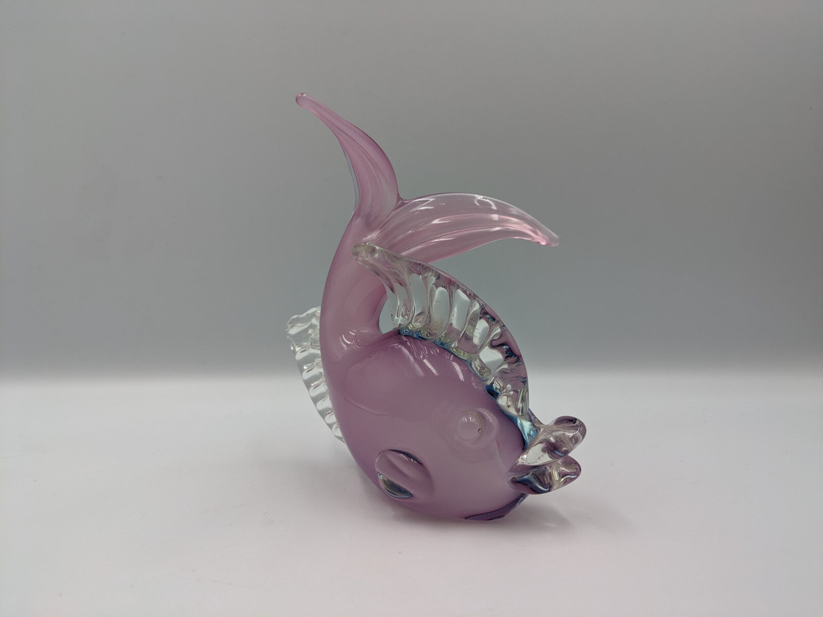 1950's Murano Archimede Seguso Pink Opaline Hand Blown Art Glass Fish Sculpture 