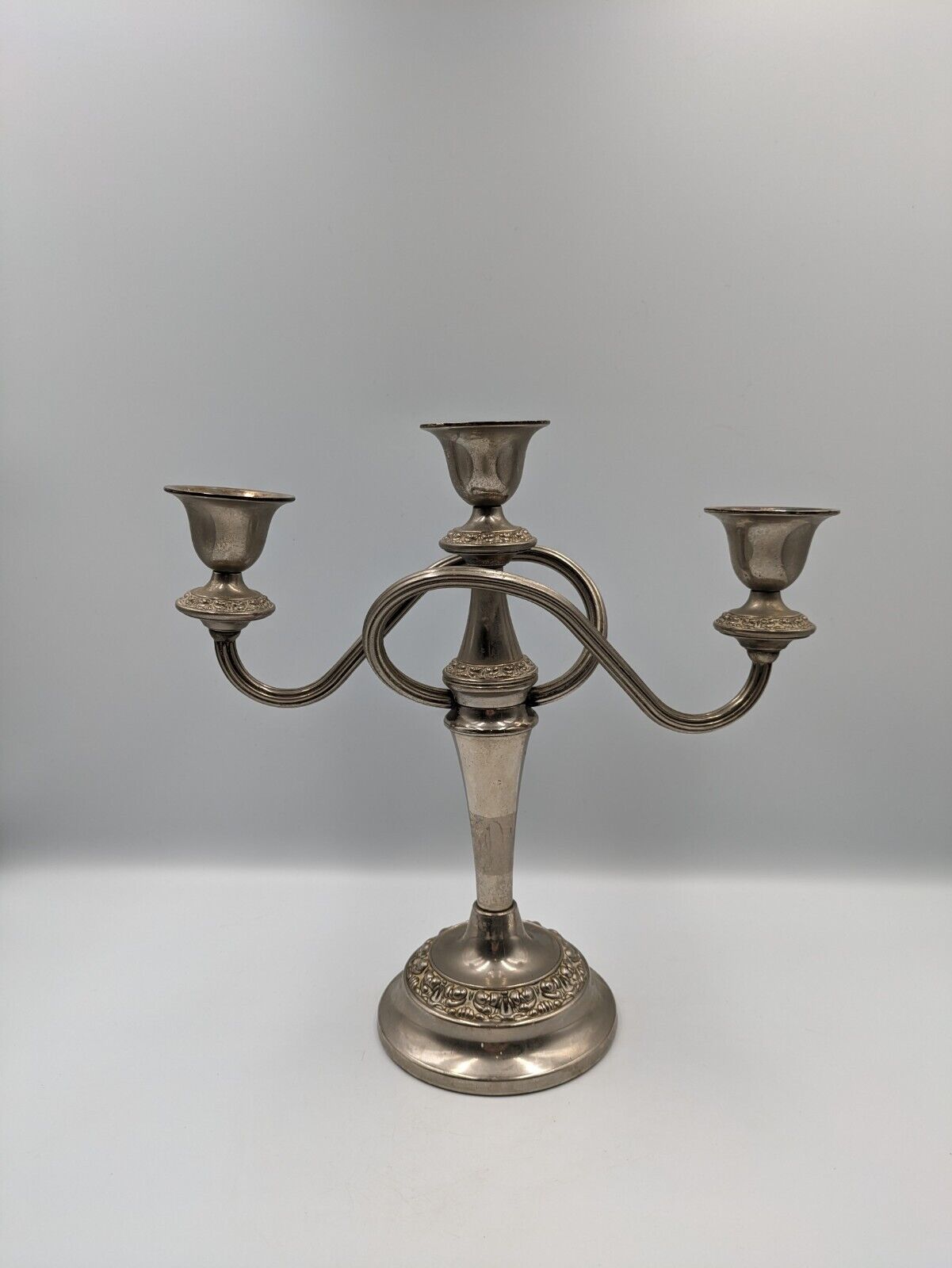 Vintage 3 Branch Ianthe Silver Plated Candelabra C34 Centrepiece Mantle Prop Vgc