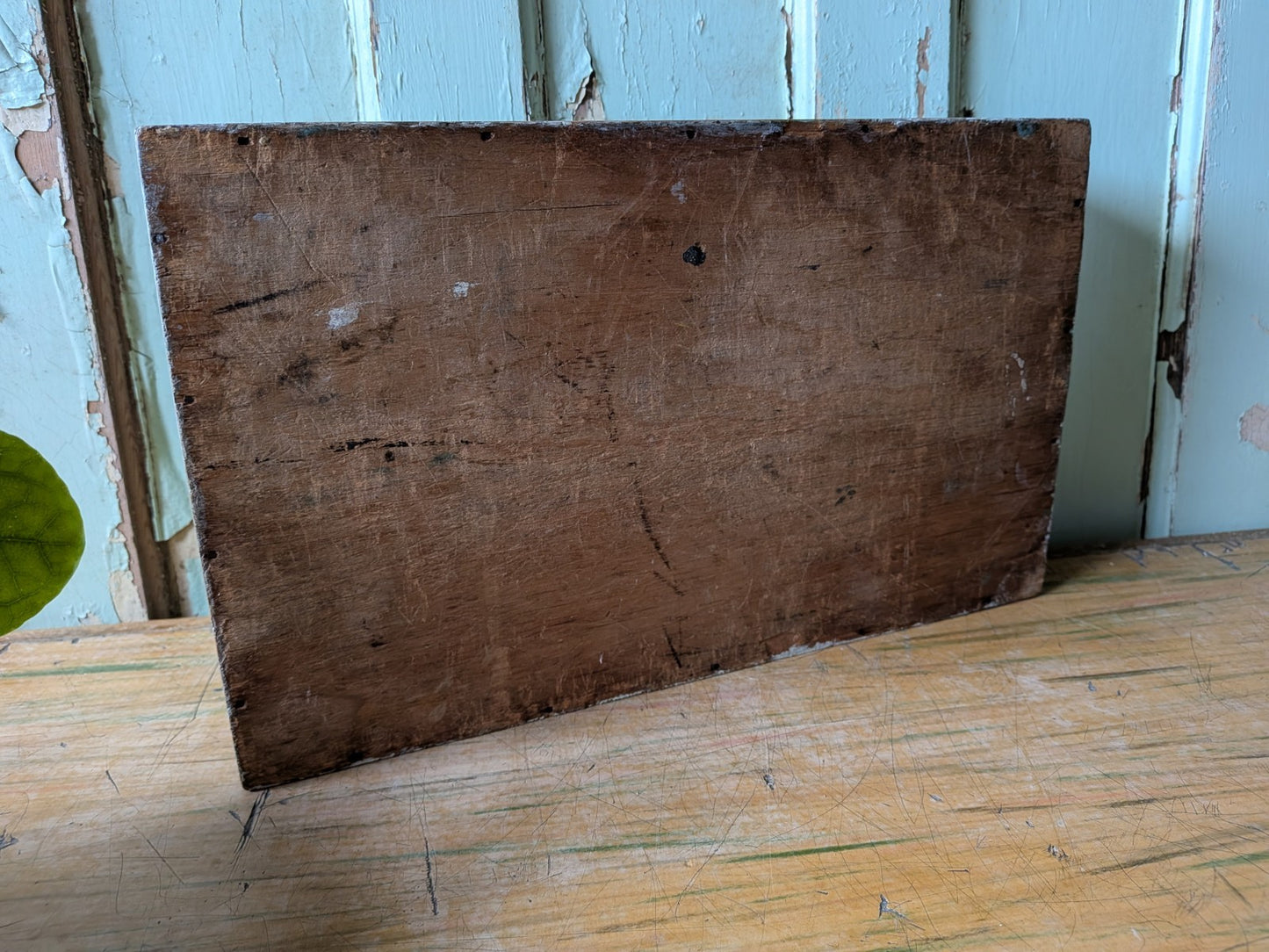 Vtg Distressed Paint Antique Wooden Cutlery Tray Box Kitchen Trug Sectional Prop