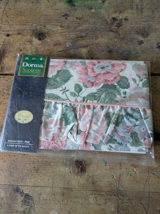 Dorma Premier S Croscill English Rose Pink Curtain Tie Backs - One Pair BNWT VTG
