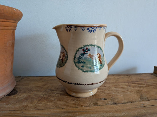 Nicholas Mosse Pottery Medium Pitcher Cow Made in Ireland RARE Vtg Farmhouse Vgc