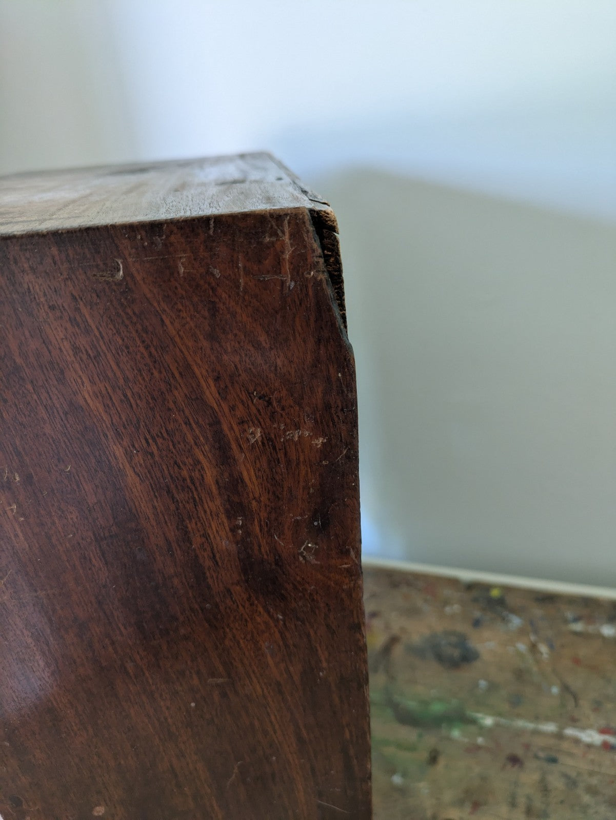 Antique English Oak Gothic Ecclesiastic Georgian Wall Shelf Shelves Waterfall