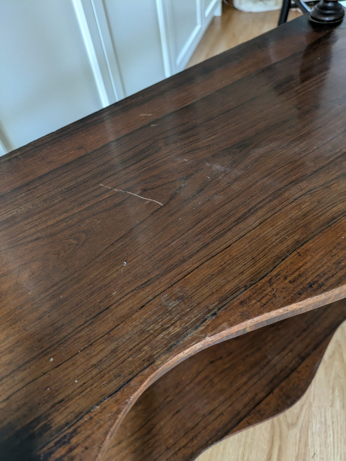 Antique Victorian Whatnot Mahogany Shelves Barley Twist Turned Legs Bookcase 