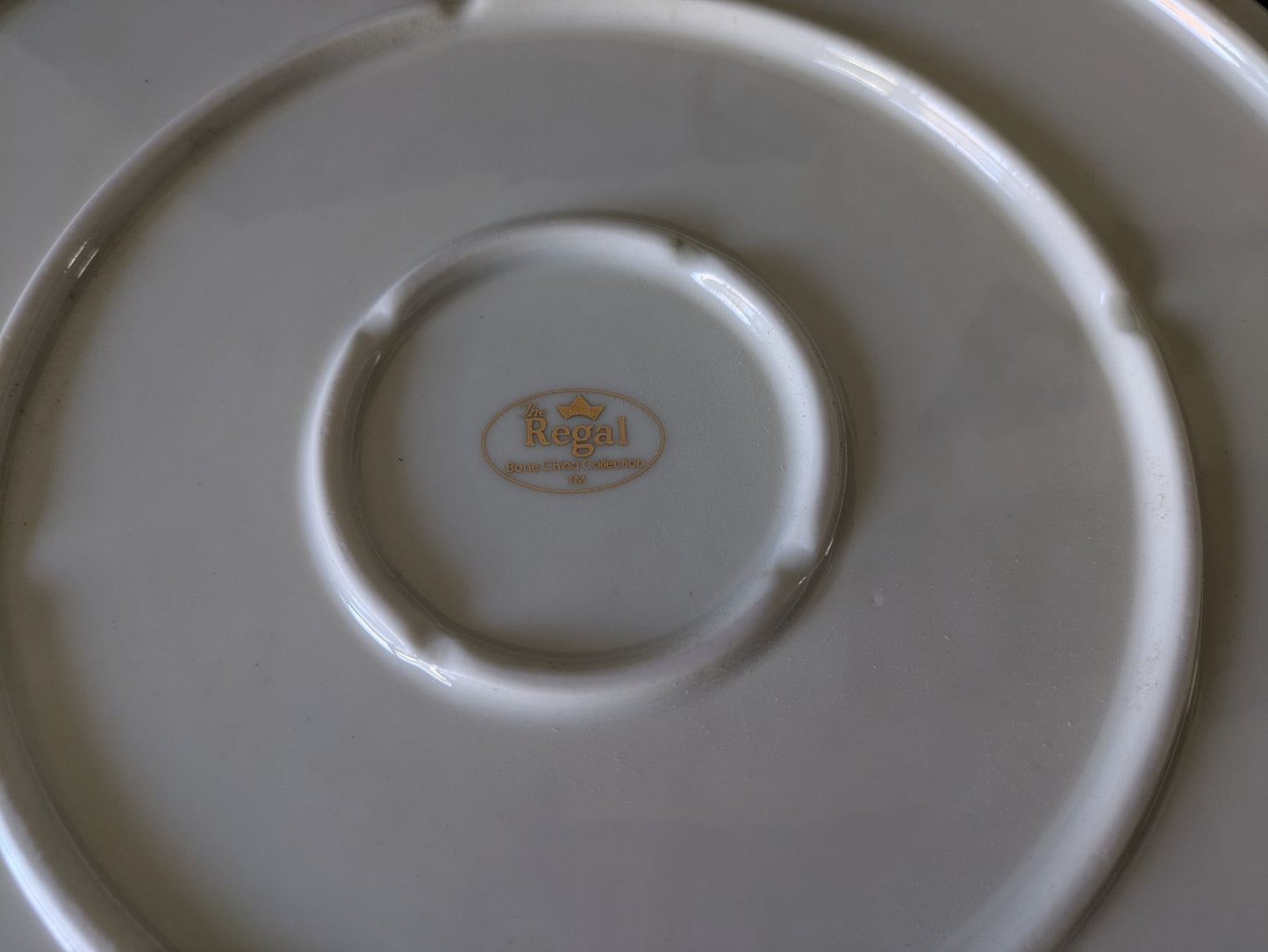 The Regal Bone China Collection Roses Floral Cake Gateau Plate Serving Boxed Vgc