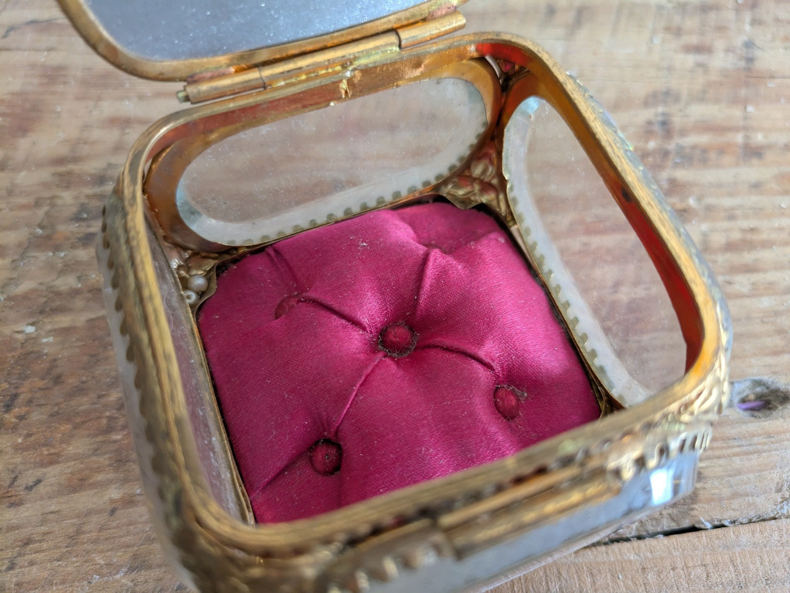 Antique French Ormolu Lidded Casket Trinket Box c1900 Souvenir University Glagow