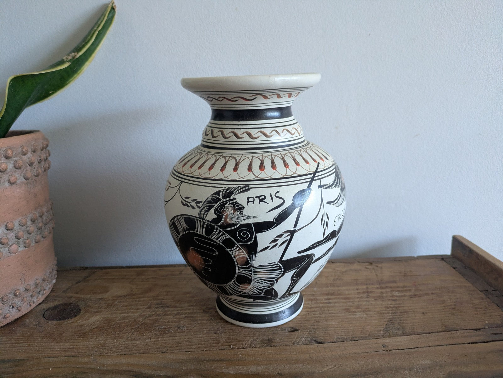 Museum Copy Rhodes Korrinthian Classical Period Pottery Vase Hand Made Modern