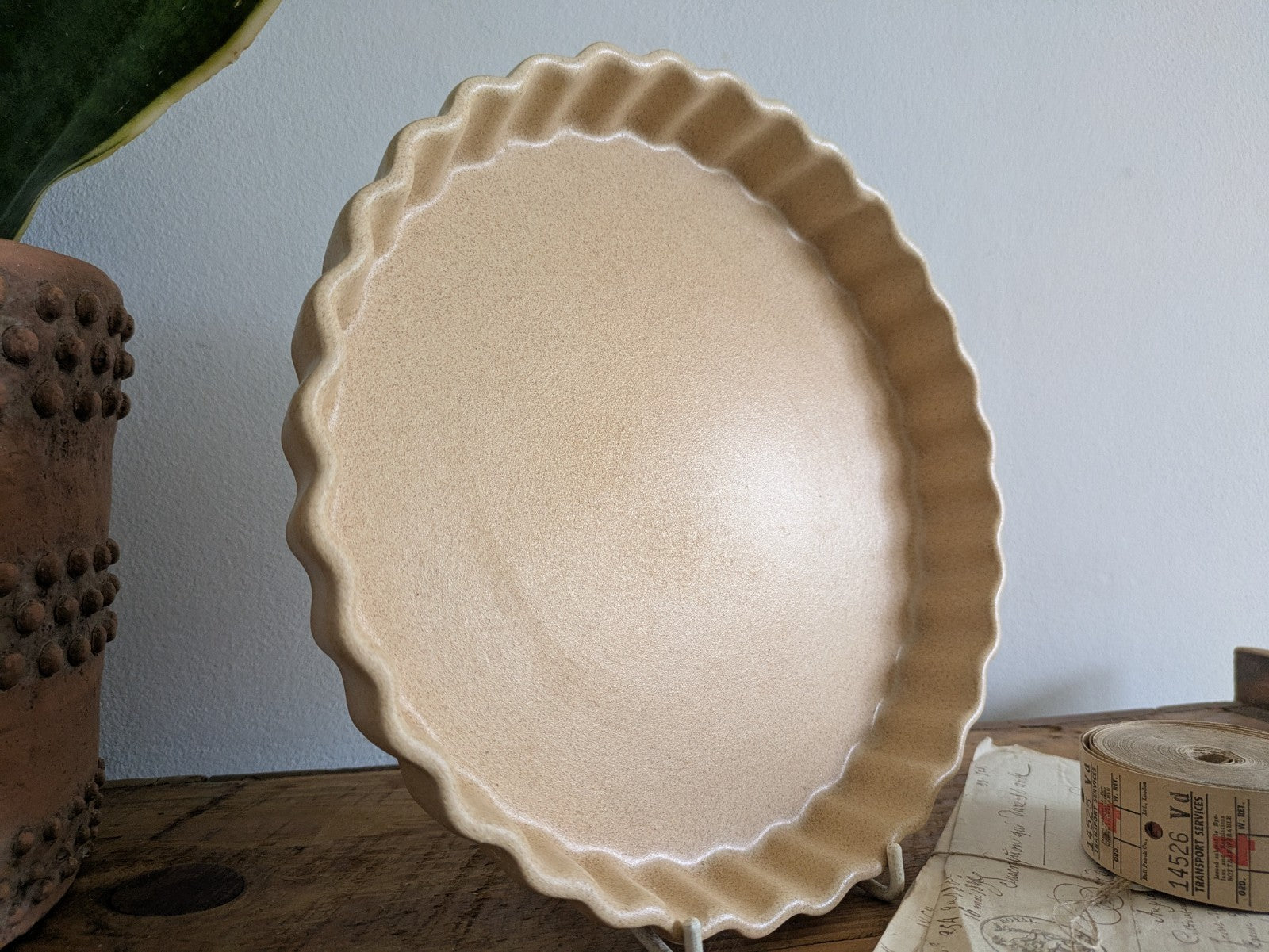 Emile Henry Flan Tart French Vintage Baking Dish Oven Serving Dish 24cm Round 