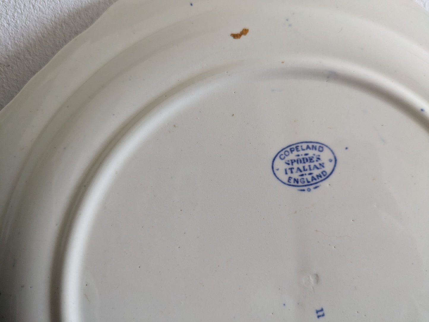PAIR Vintage COPELAND SPODE'S 'Italian' Blue Divided Sandwich/Cake Plate c.1938 