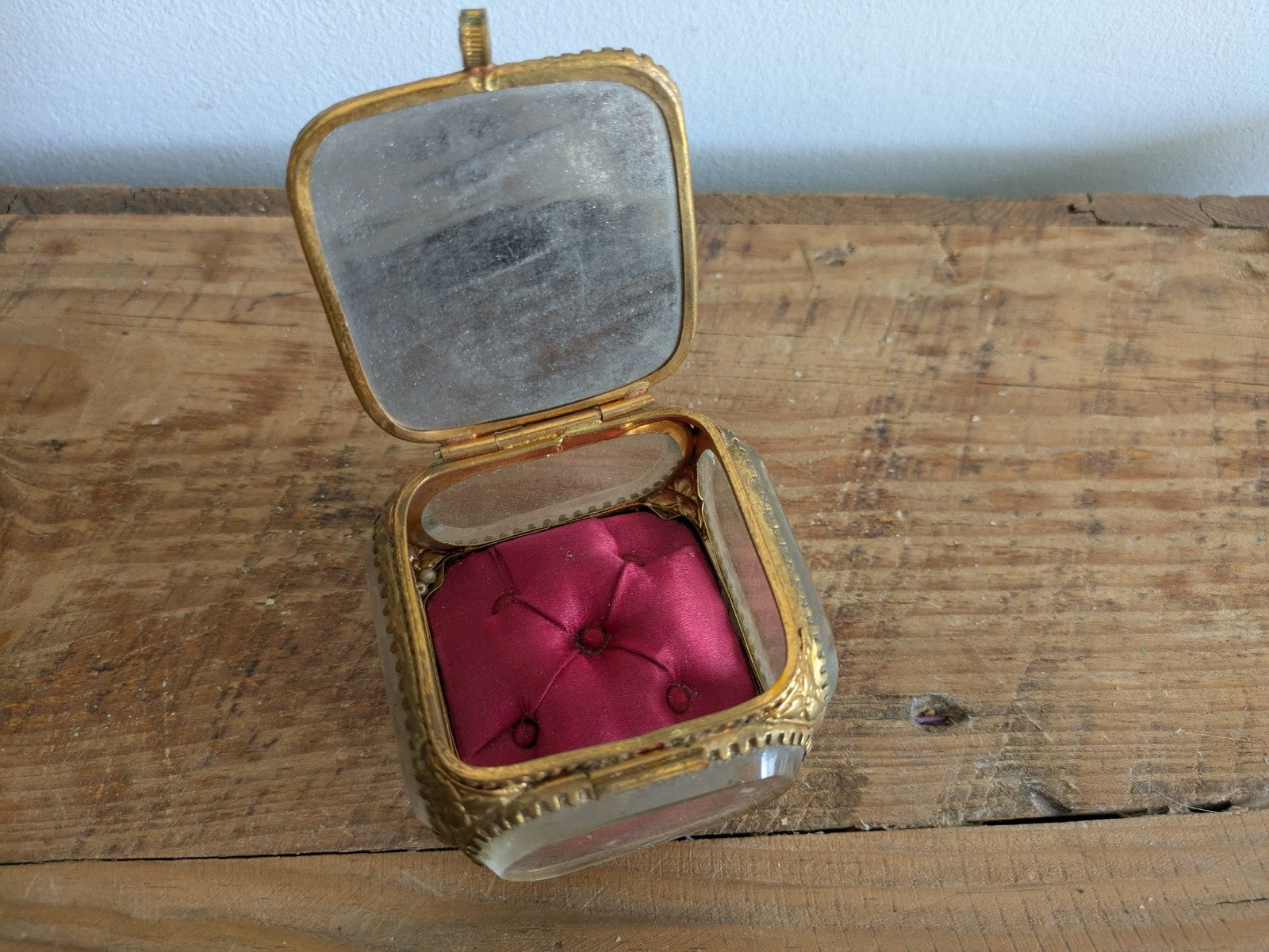 Antique French Ormolu Lidded Casket Trinket Box c1900 Souvenir University Glagow