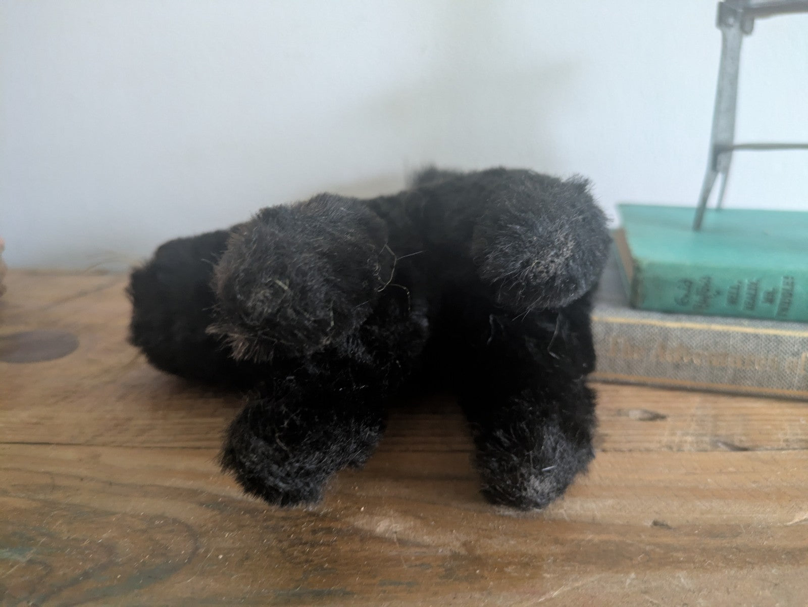 Vintage Steiff Scaredy Black Tom Cat Halloween Angry Mohair Kitten Farnell Back