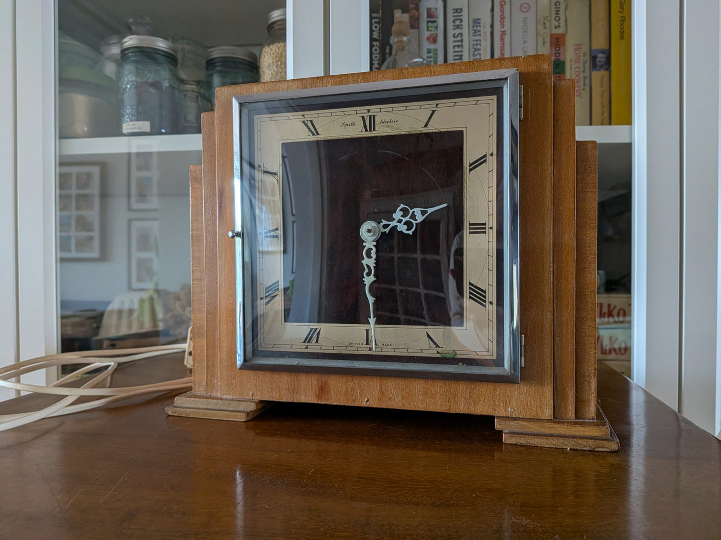 SMITH Electric Clock Mantle Vintage Antique 1920- 1930’S Art Deco Working Chimes