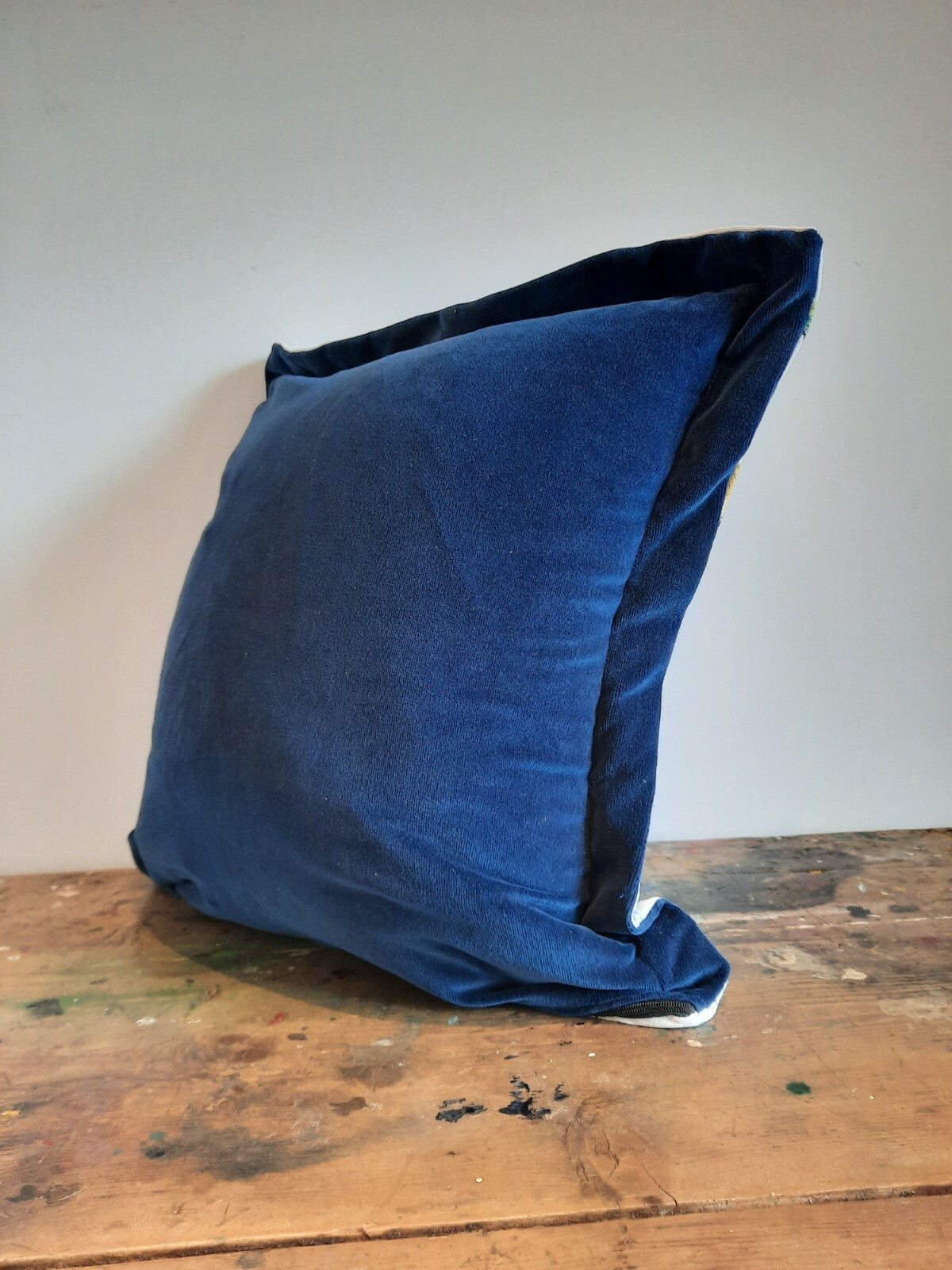Vintage Floral LINEN VELVET Cushion Cover Square 50cm sq original ONE OFF inner