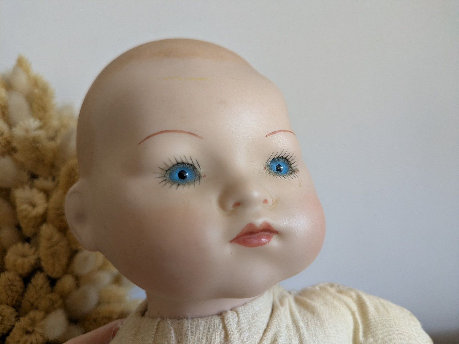 Armand Marseille Am Germany Bisque Doll Baby Cloth Body AM 341 Vintage Toy Prop