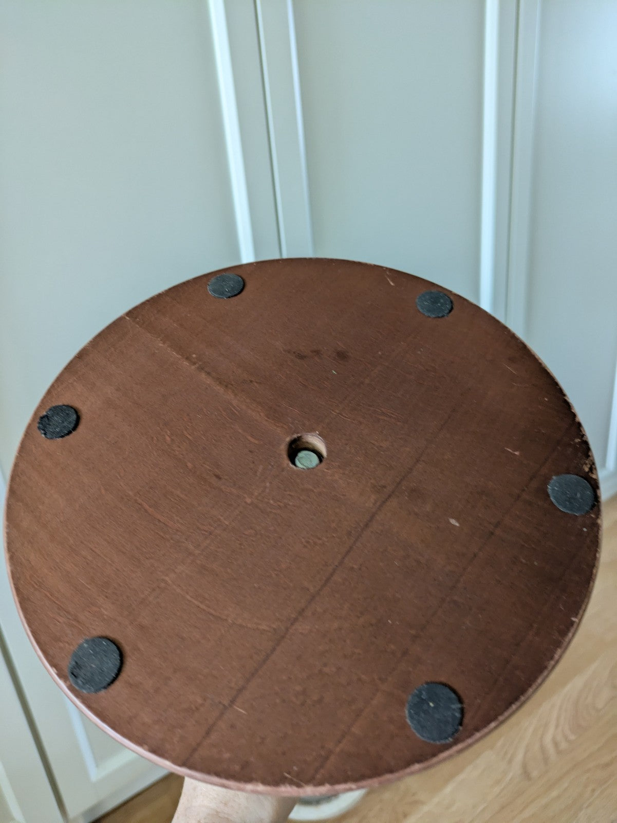 Antique Milliners Canvas Hat Block Haberdashery Shop Display Wooden Adjust Stand