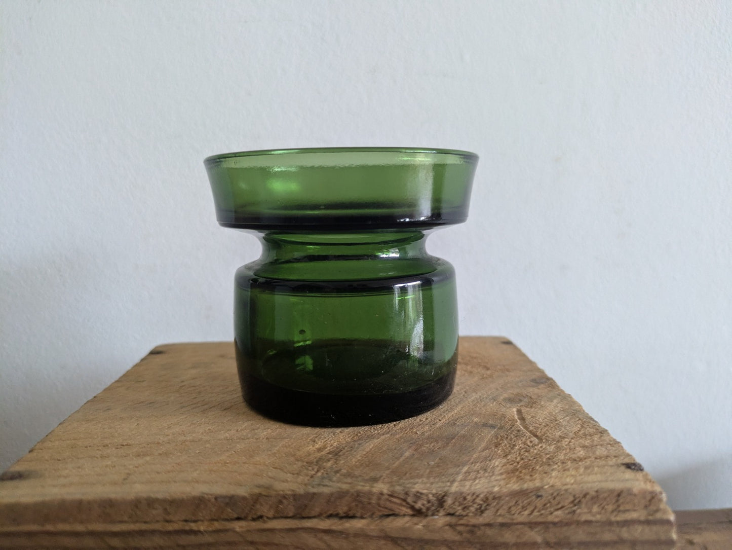 JENS QUISTGAARD Dansk Designs Green Glass Candle Holder 6.4cm High Vintage Retro
