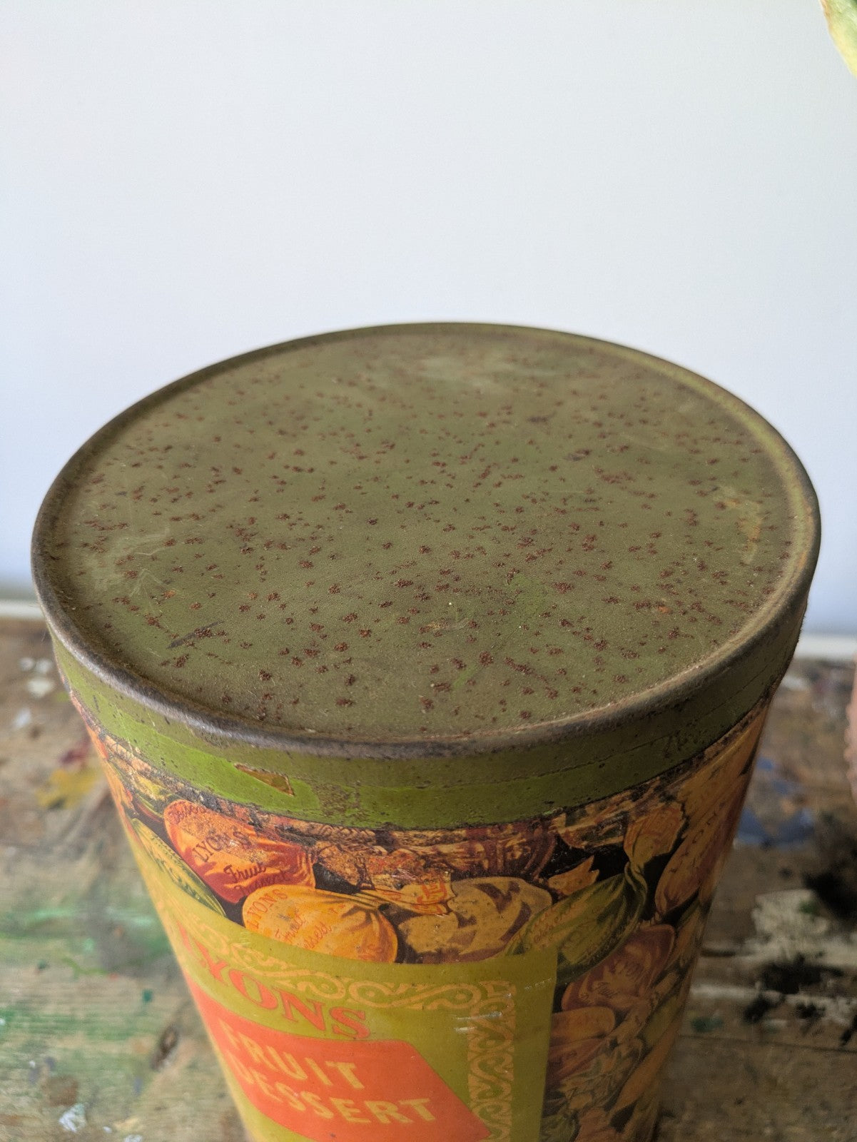 Vintage Rare Lyons Fruit Dessert Display Issue XL Shop Display Sweet Tin Shop 