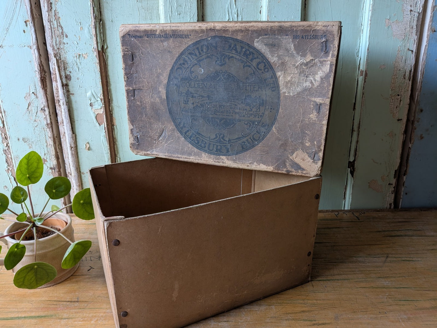 Dominion Dairy Co Ltd pre 1935 Golden Acres Butter Box Vintage Butter Box Advert