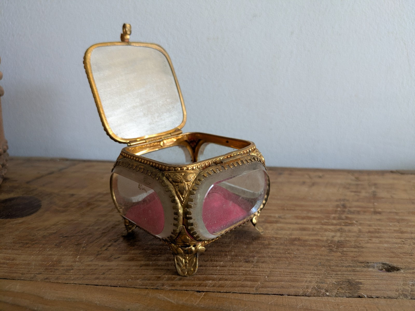 Antique French Ormolu Lidded Casket Trinket Box c1900 Souvenir University Glagow