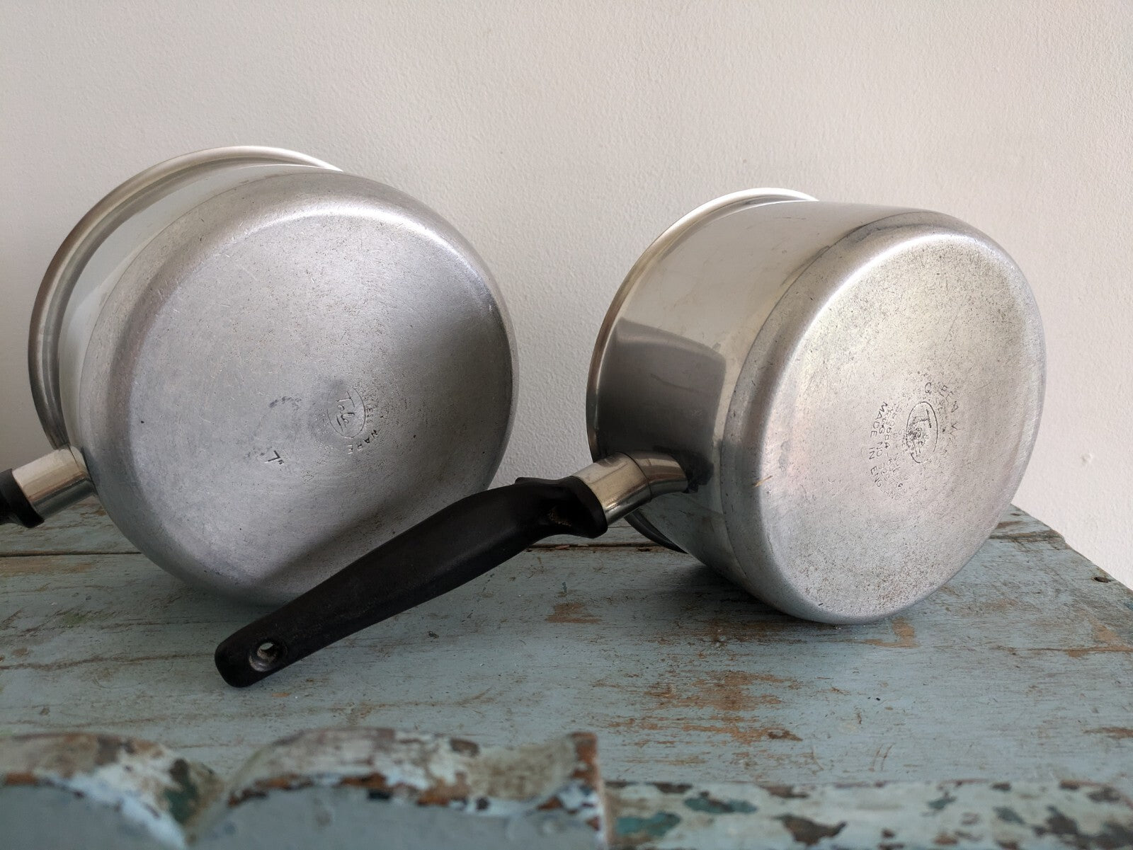 2x Tala Queen Ware Stainless Steel Cookware Stock Pot Saucepan w/lid Pair Prop