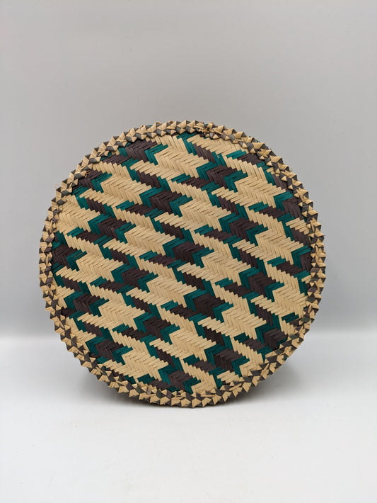 Table mat 6 PC Palm Leaf Coasters Dining Natural Heat Resistant Handmade Vtg Mat