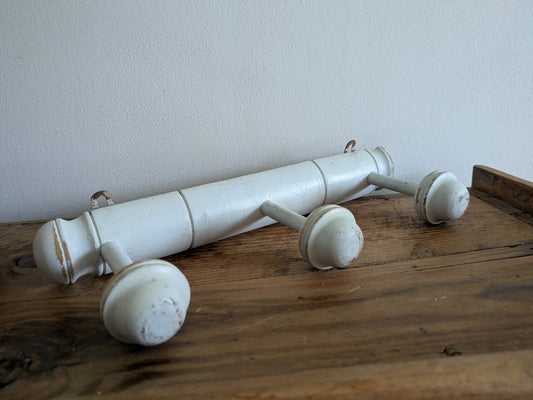 Vintage French Industrial Hat Hooks Coat Rack Hook 1930s Wooden Wood Wall Prop