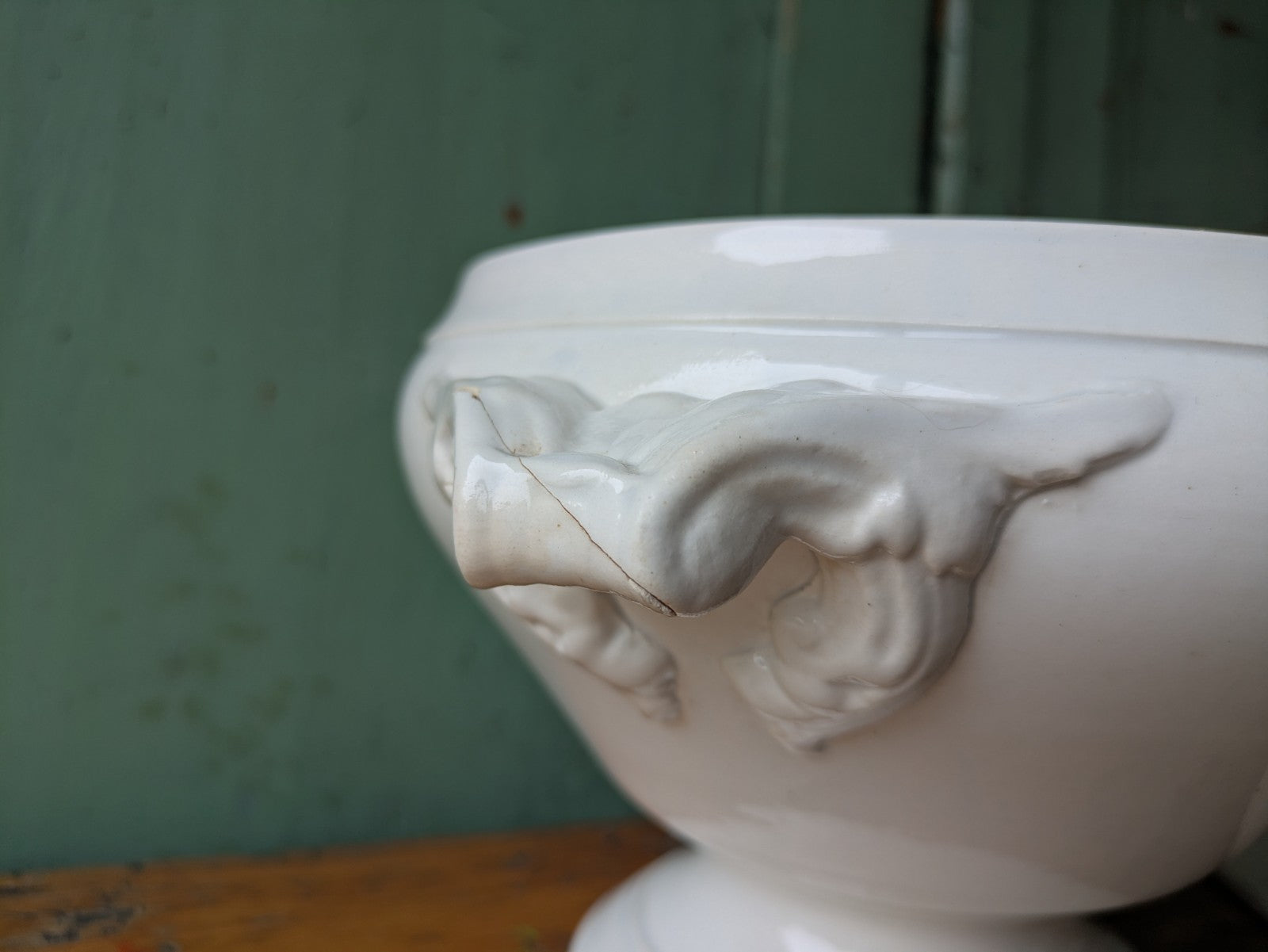 Antique French Faience Soup Tureen/ Soupiere Digoin & Sarreguemines Circa 1930