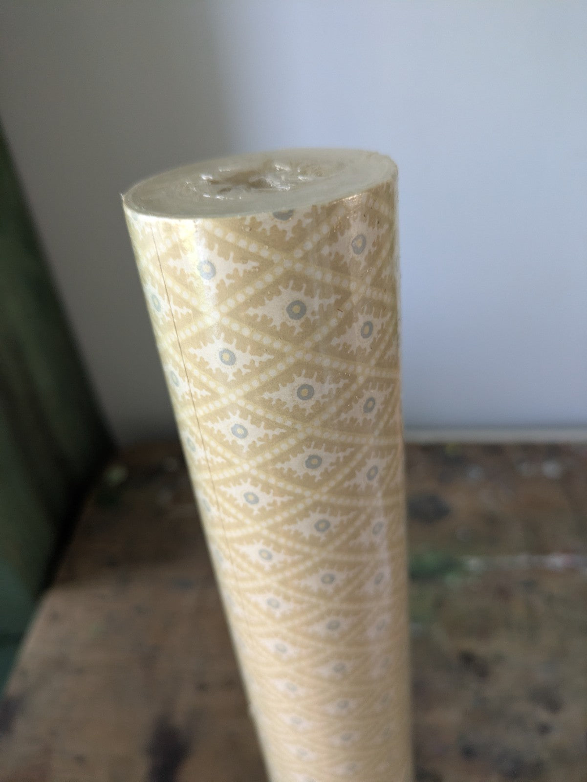 1x Vintage Laura Ashley Wallpaper Gold Diamond Pattern | 1982 | 059139 Sealed