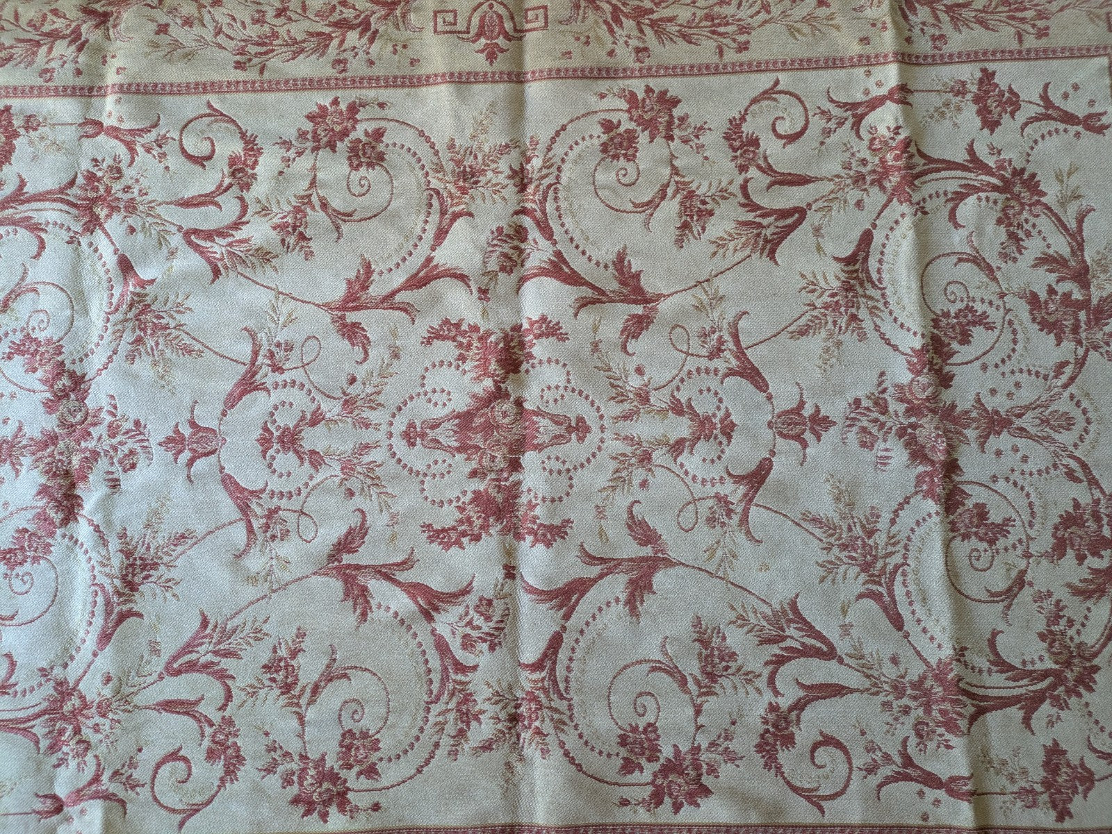 Laura Ashley Malmaison Rug Cream Red Vintage Traditional (234x165cm) Terracotta 