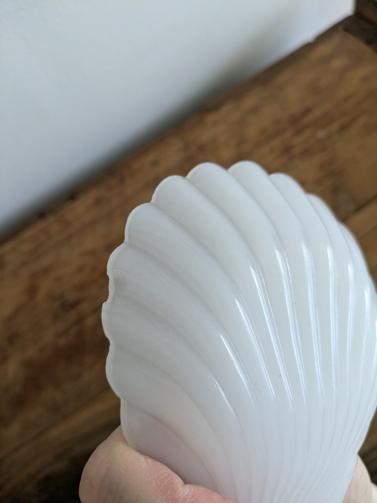 3x Vintage Uranium Green White Milk Glass Bowls Dishes Shell Clam Art Deco Early