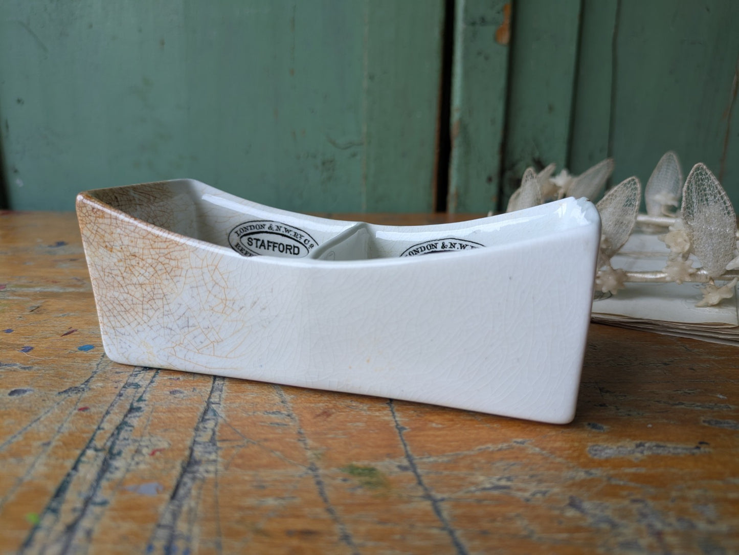 Antique Copeland Soap Dish Refreshment Rooms London &  N.W. Railway Pot c1890’s