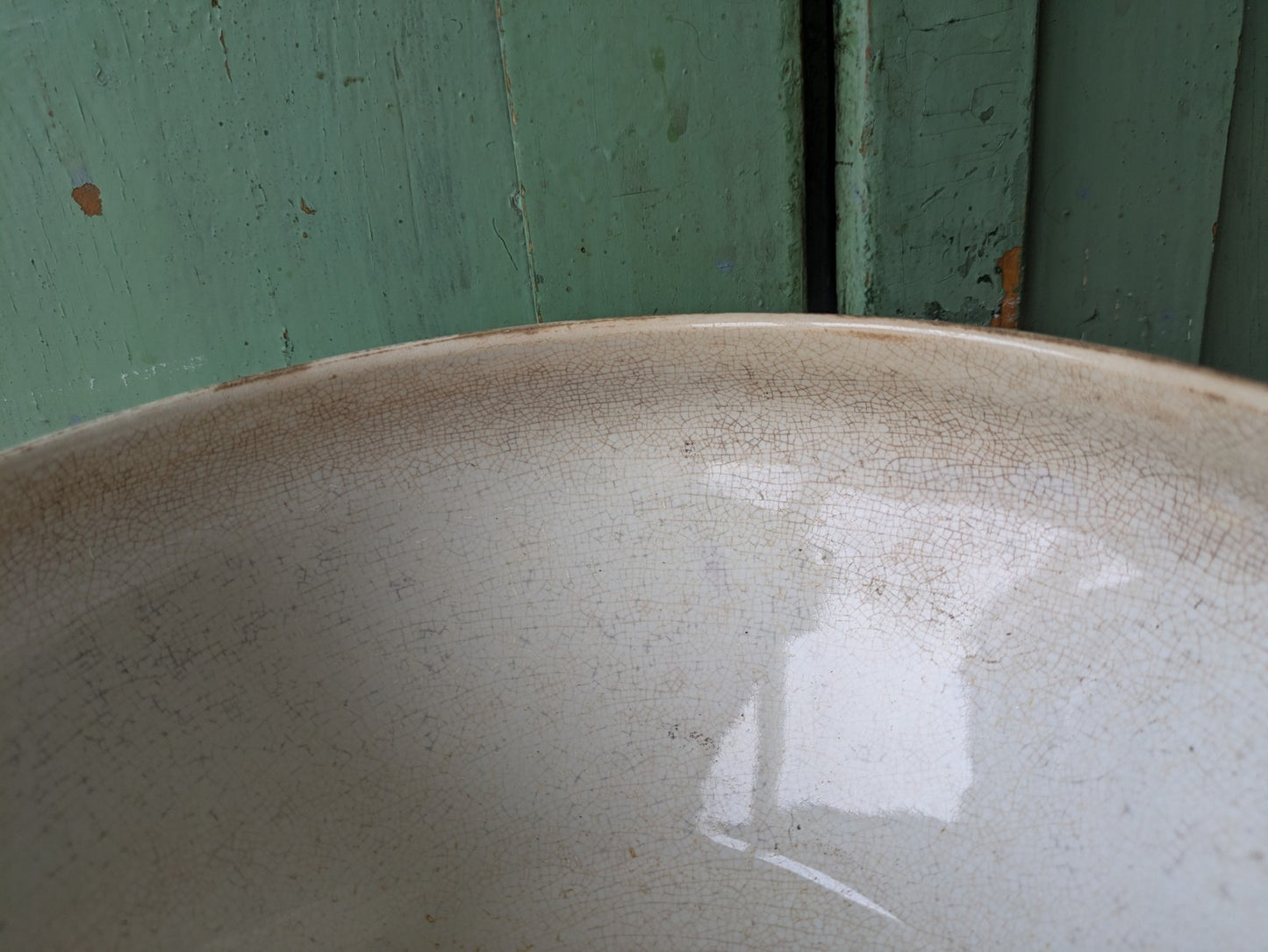 Antique French Faience Soup Tureen/ Soupiere Opaque De Sarreguemines Crazed Rare