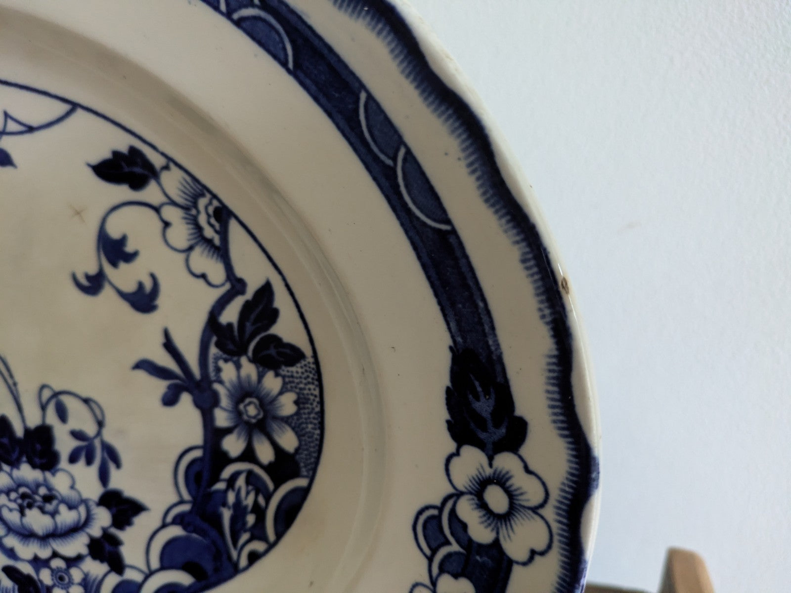 Antique Vintage 1930’s Alfred Meakin Jesmond China Platter Blue White Prop Serve