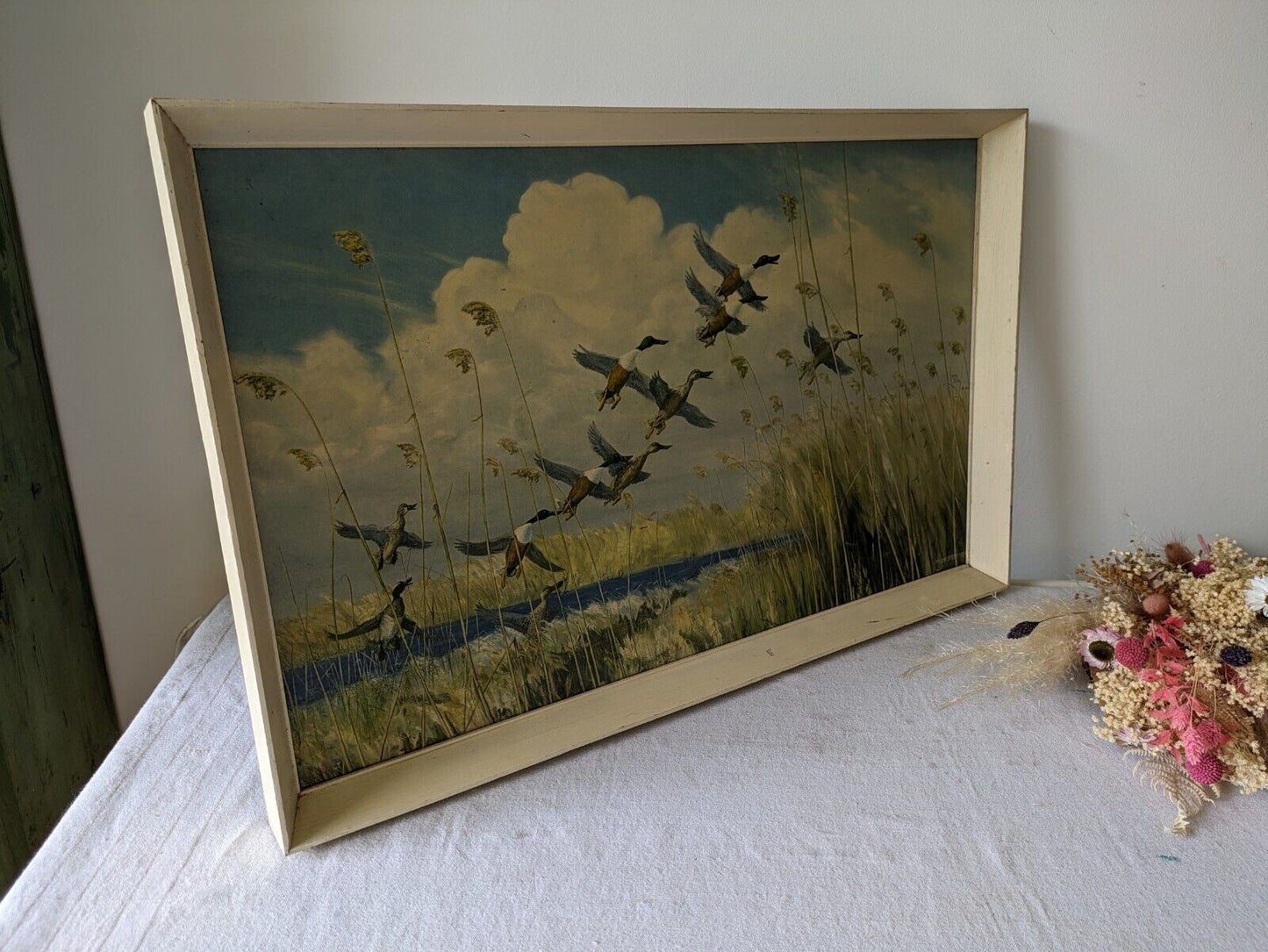 Peter Scott Vintage Framed Print Ducks Taking To Wing 1934 Old Picture Bird Lrg