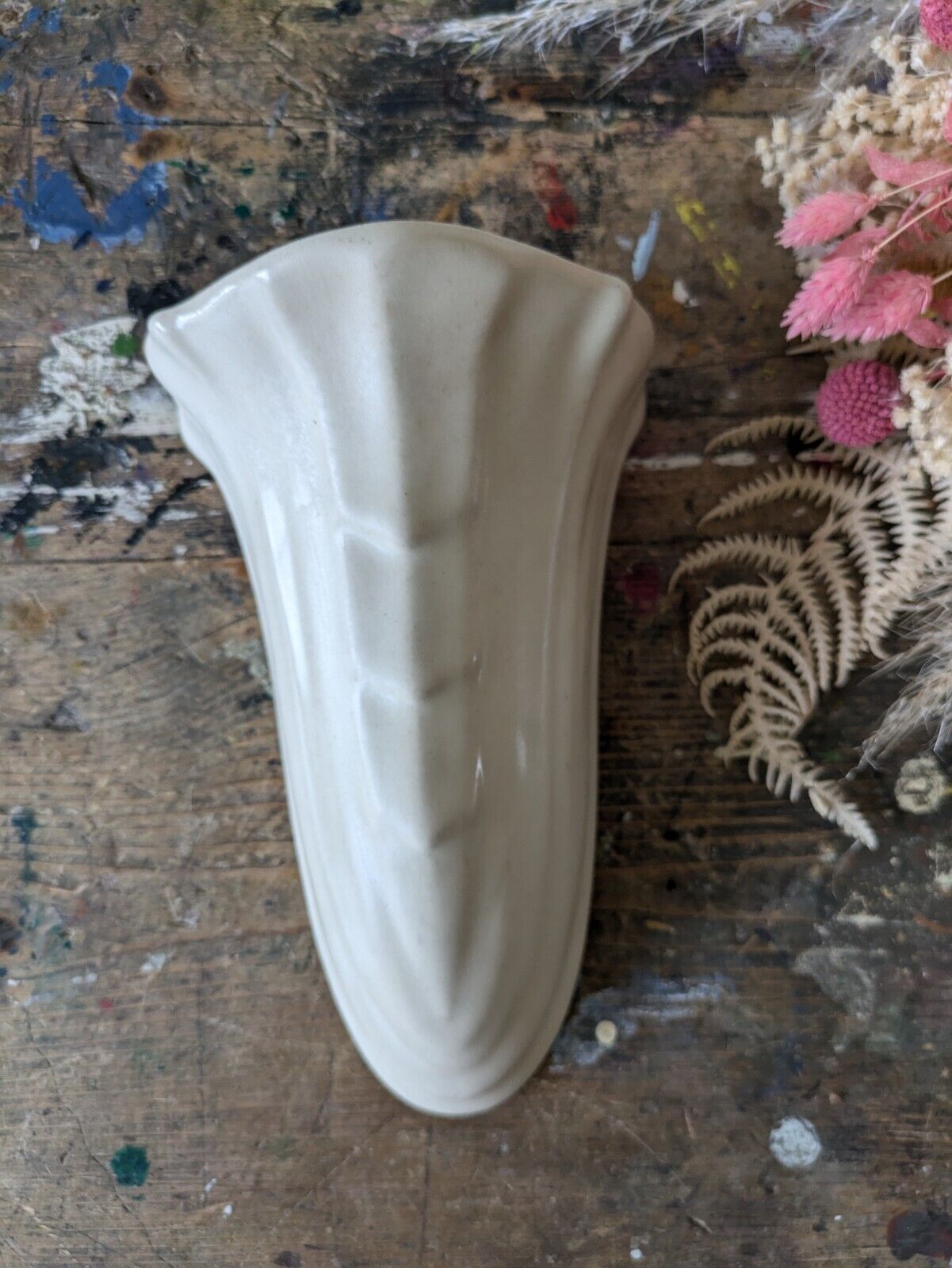 Vintage 1930s Lovatts Pocket Vase Art Deco Pottery Display Wall Planter Pot