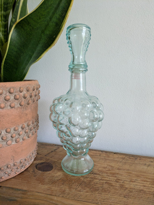 Vintage Retr Vetreria Etrusca Mod Dep Glass Wine Decanter Italy Aqua Glass 500ml
