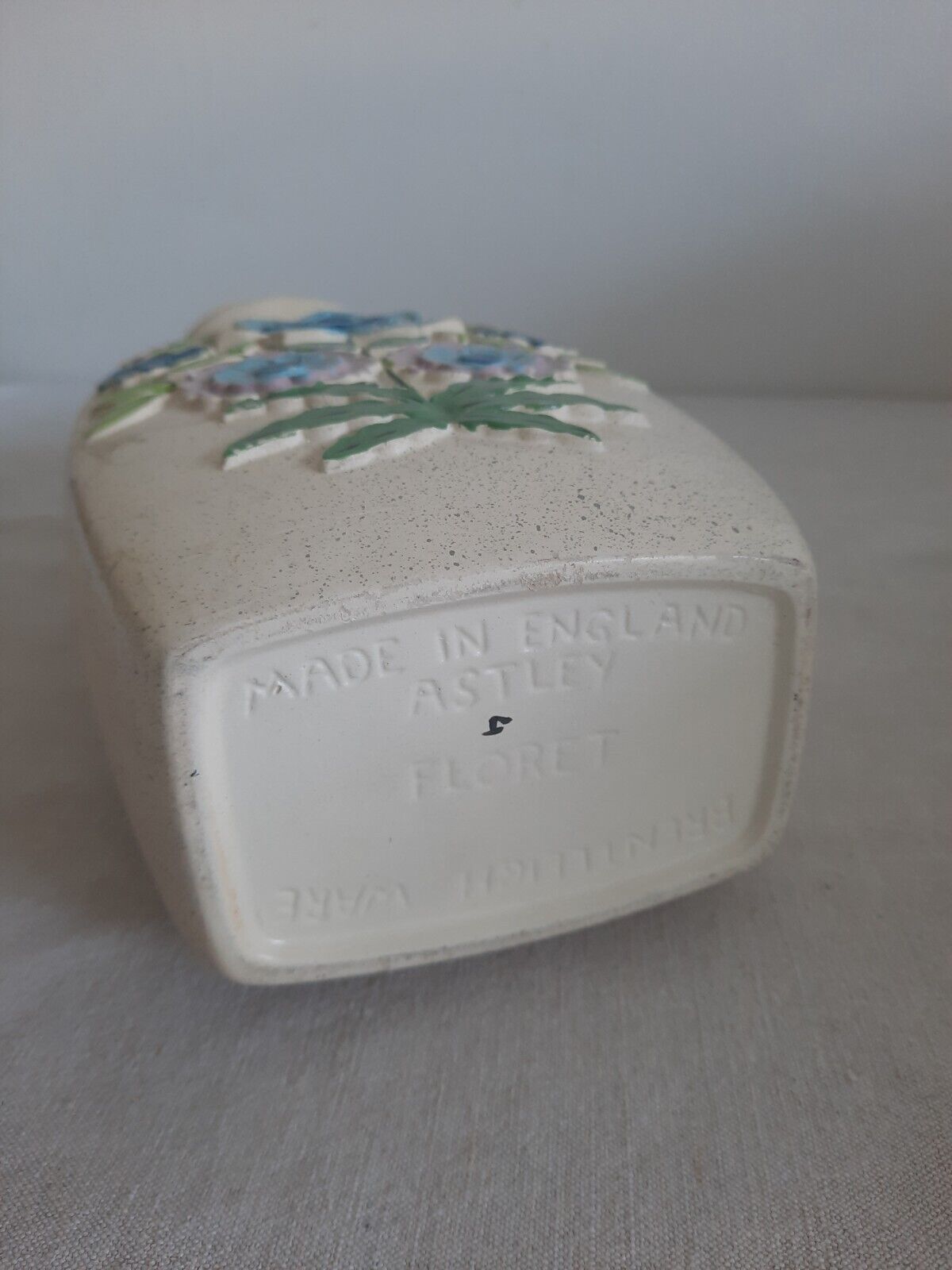 Vintage Floral Vase Old Brentleigh Ware Floret Vase Retro Boho Slab XL Mantle 