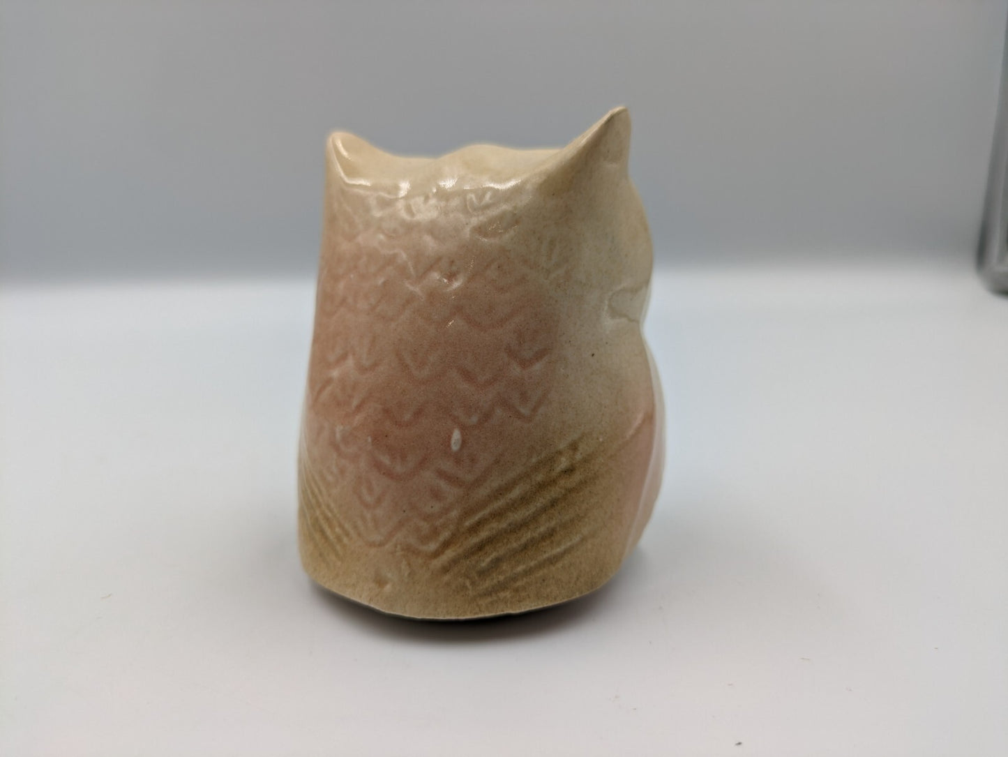 Vintage Retro Kitsch Ceramic Owl Figurine Prop Mid Century Old Original Glazed