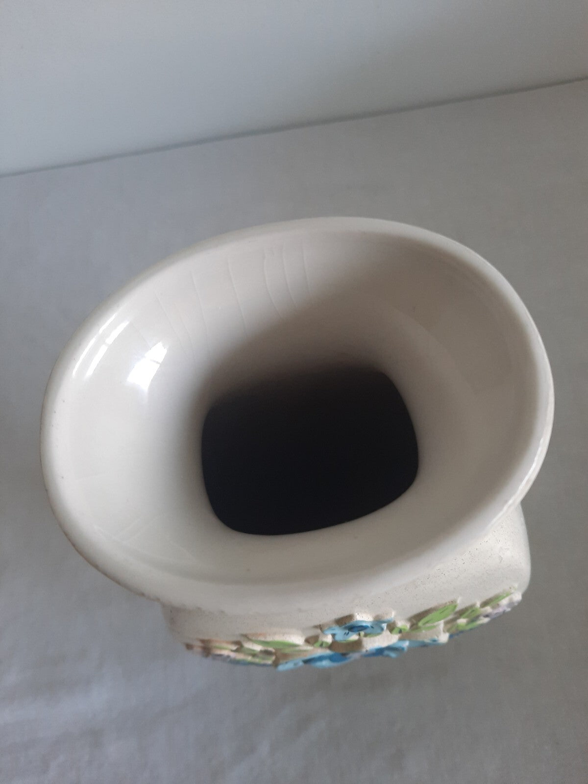 Vintage Floral Vase Old Brentleigh Ware Floret Vase Retro Boho Slab XL Mantle 