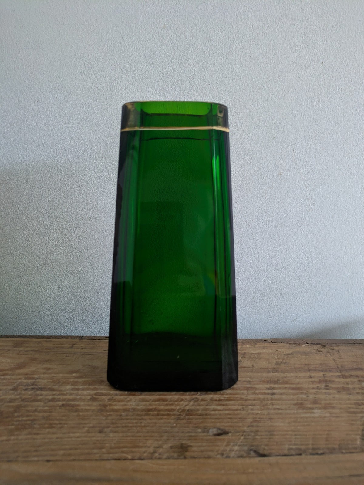 Rare Antique Vase Circa 1900 Claus Josef Riedel Polaun Art Deco Green Gilt Vtg