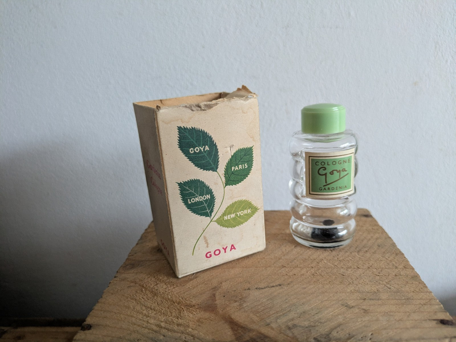 Vintage Perfume Gardenia By Goya Parfum London England Box Bottle Empty Cologne